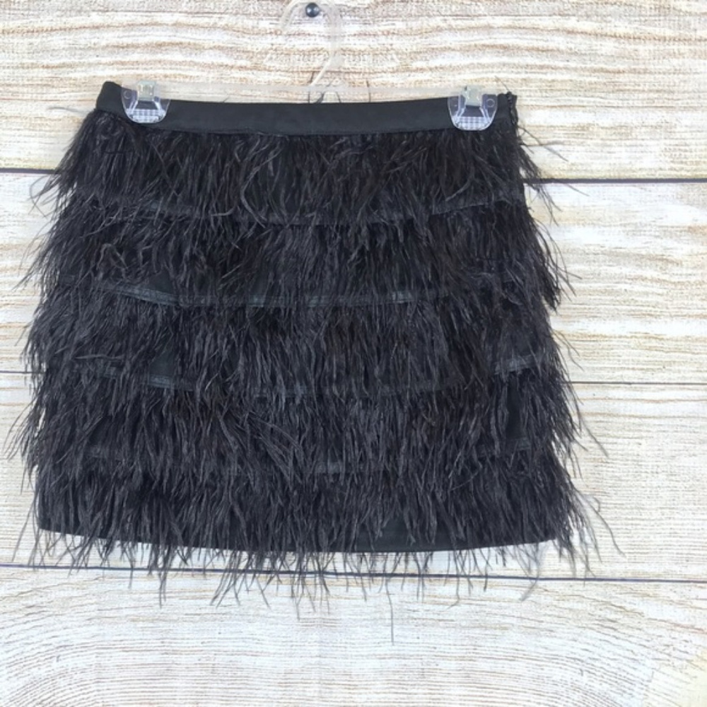 Sassy Lucy Paris feather mini skirt